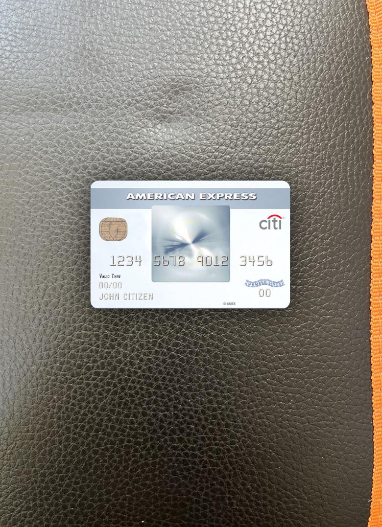 Download USA Citibank AMEX everyday® credit card photolook front Photoshop template